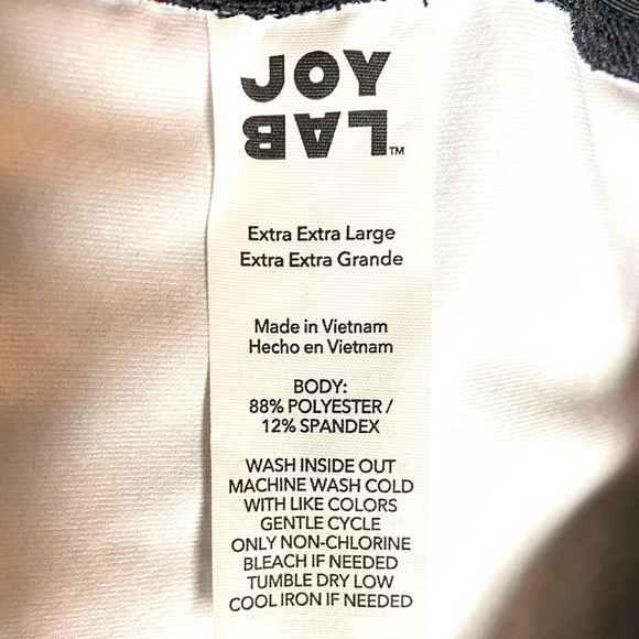 NWT Joy Lab Women’s Black Performance Floral Mid-Rise Leggings Size XXL - Picture 7 of 10